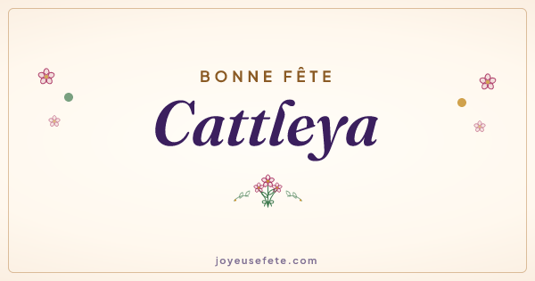 Image « Bonne fête Cattleya » au format large