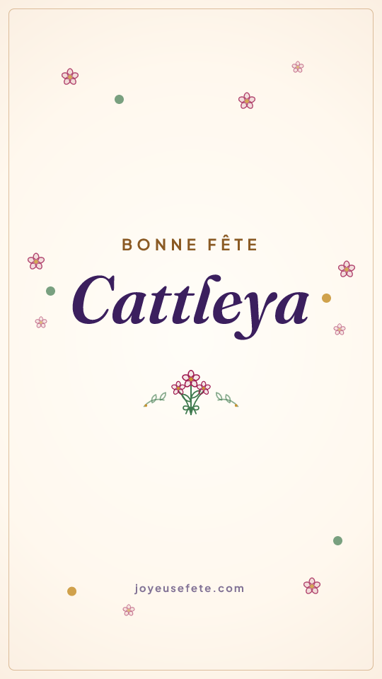 Image « Bonne fête Cattleya » au format story