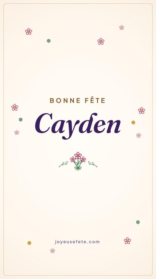 Image « Bonne fête Cayden » au format story