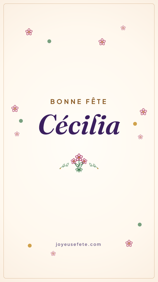 Image « Bonne fête Cécilia » au format story