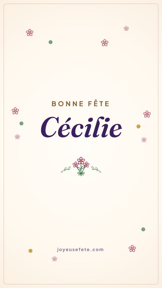 Image « Bonne fête Cécilie » au format story