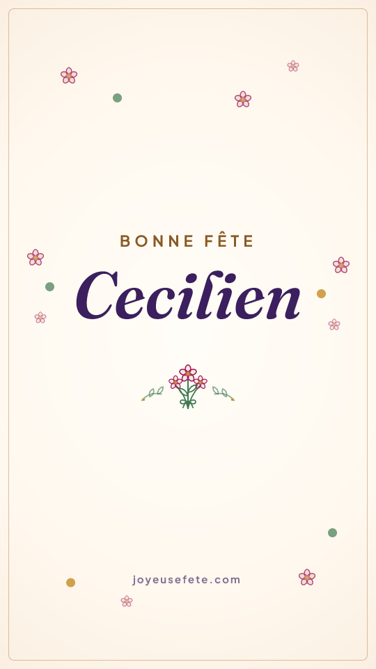 Image « Bonne fête Cecilien » au format story