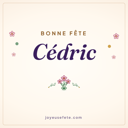 Image carrée « Bonne fête Cédric » pour WhatsApp