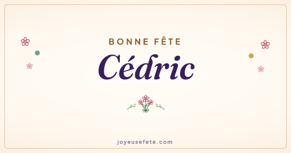 Image « Bonne fête Cédric » au format large