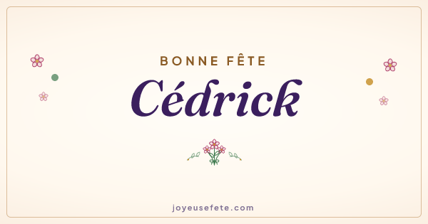 Image « Bonne fête Cédrick » au format large