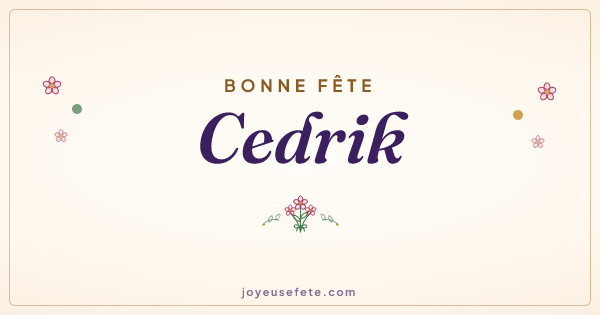 Image « Bonne fête Cedrik » au format large