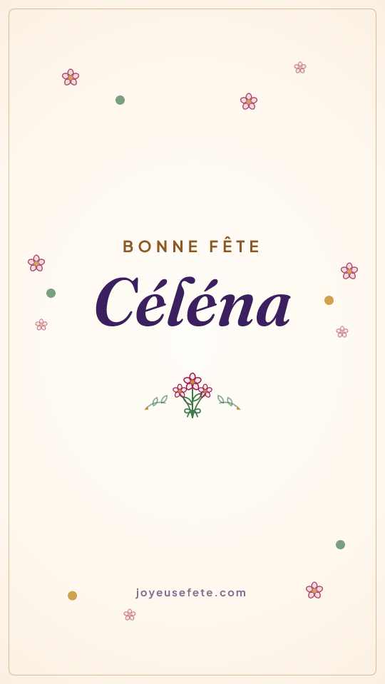 Image « Bonne fête Céléna » au format story