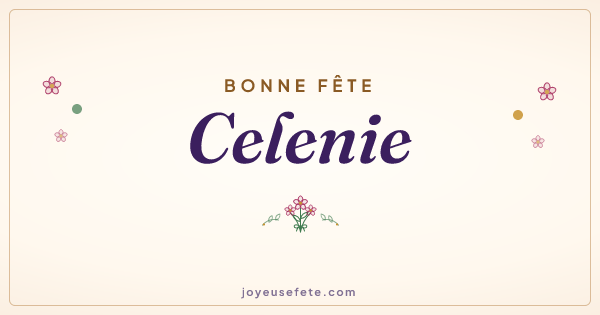 Image « Bonne fête Celenie » au format large