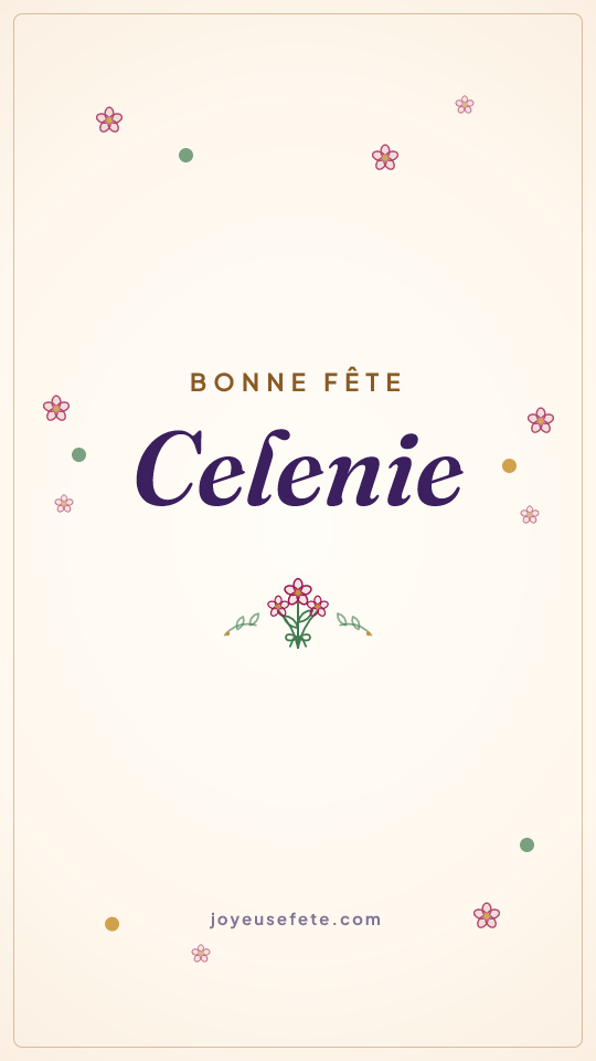Image « Bonne fête Celenie » au format story