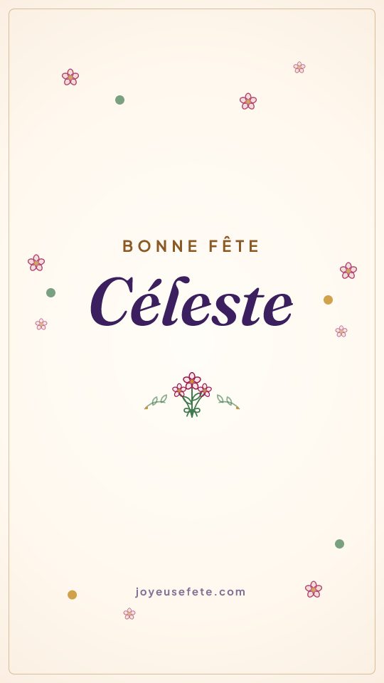 Image « Bonne fête Céleste » au format story