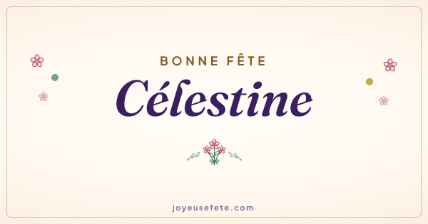 Image « Bonne fête Célestine » au format large