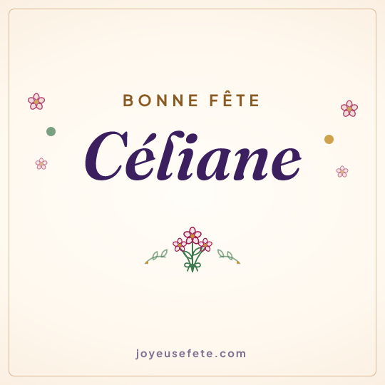 Image carrée « Bonne fête Céliane » pour WhatsApp