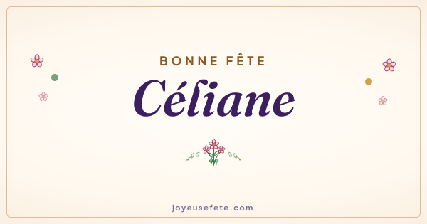 Image « Bonne fête Céliane » au format large