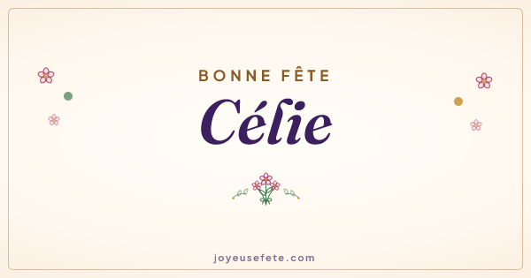 Image « Bonne fête Célie » au format large