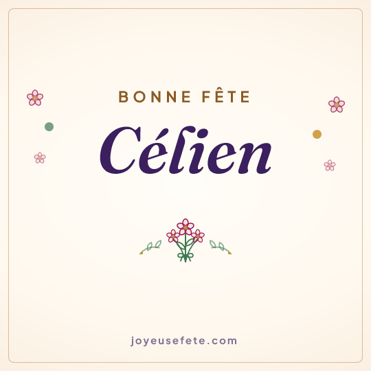 Image carrée « Bonne fête Célien » pour WhatsApp