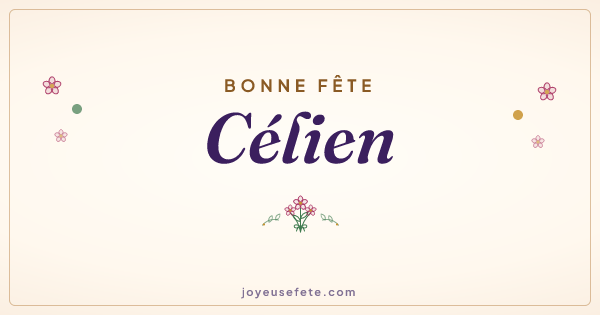 Image « Bonne fête Célien » au format large