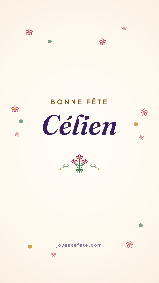 Image « Bonne fête Célien » au format story