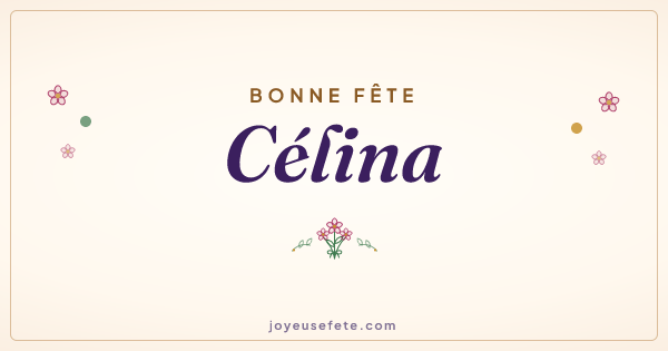 Image « Bonne fête Célina » au format large