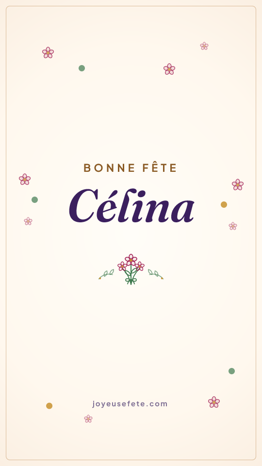 Image « Bonne fête Célina » au format story
