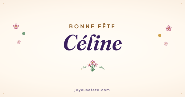 Image « Bonne fête Céline » au format large