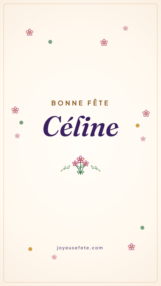 Image « Bonne fête Céline » au format story