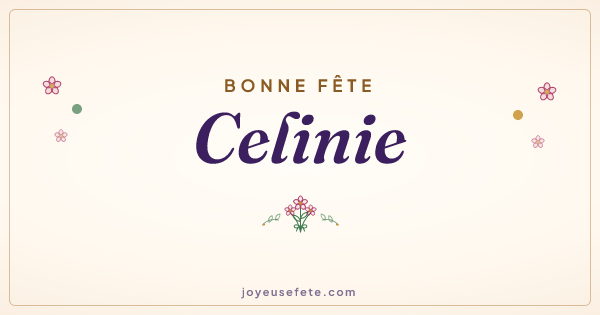 Image « Bonne fête Celinie » au format large