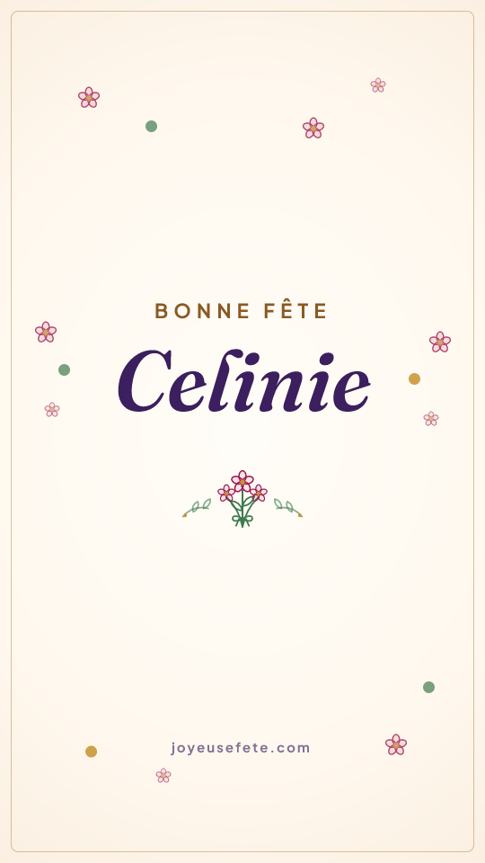 Image « Bonne fête Celinie » au format story