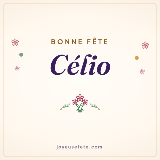 Image carrée « Bonne fête Célio » pour WhatsApp