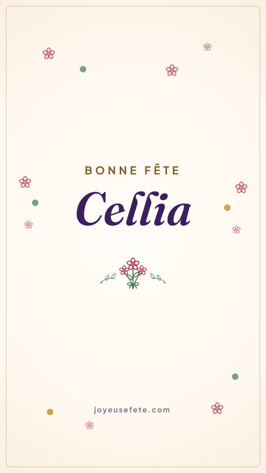 Image « Bonne fête Cellia » au format story