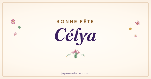 Image « Bonne fête Célya » au format large