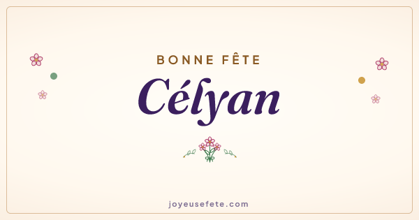 Image « Bonne fête Célyan » au format large
