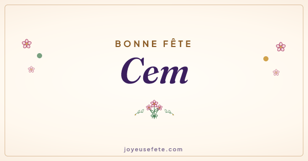 Image « Bonne fête Cem » au format large