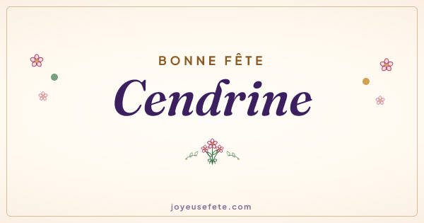 Image « Bonne fête Cendrine » au format large