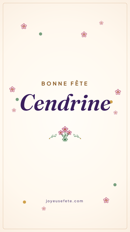 Image « Bonne fête Cendrine » au format story