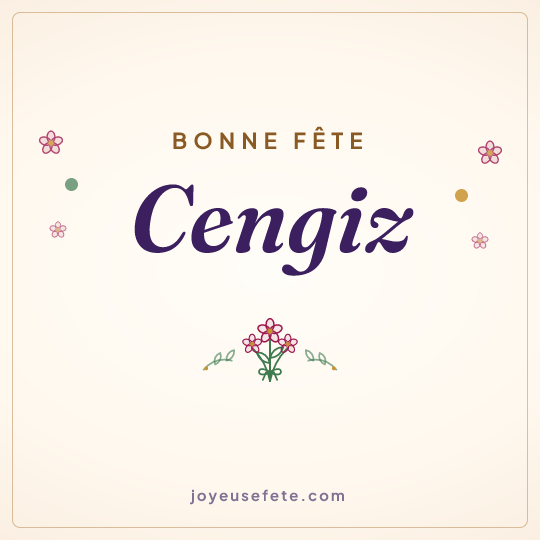 Image carrée « Bonne fête Cengiz » pour WhatsApp