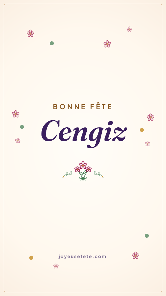 Image « Bonne fête Cengiz » au format story