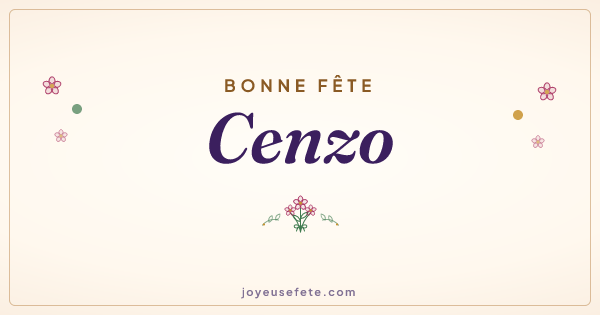 Image « Bonne fête Cenzo » au format large