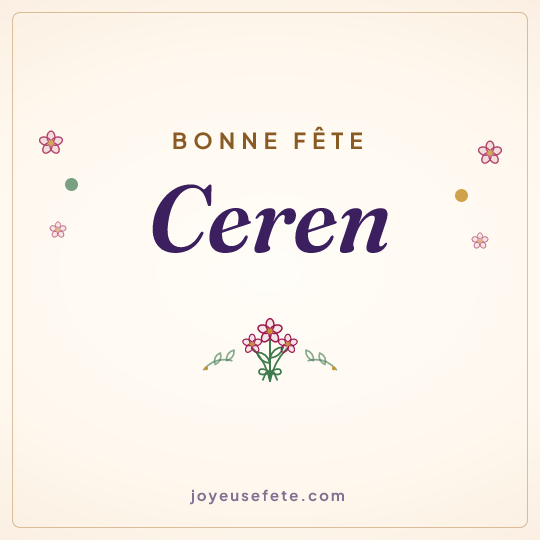 Image carrée « Bonne fête Ceren » pour WhatsApp