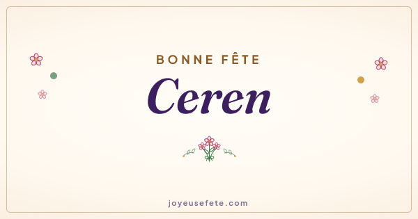 Image « Bonne fête Ceren » au format large