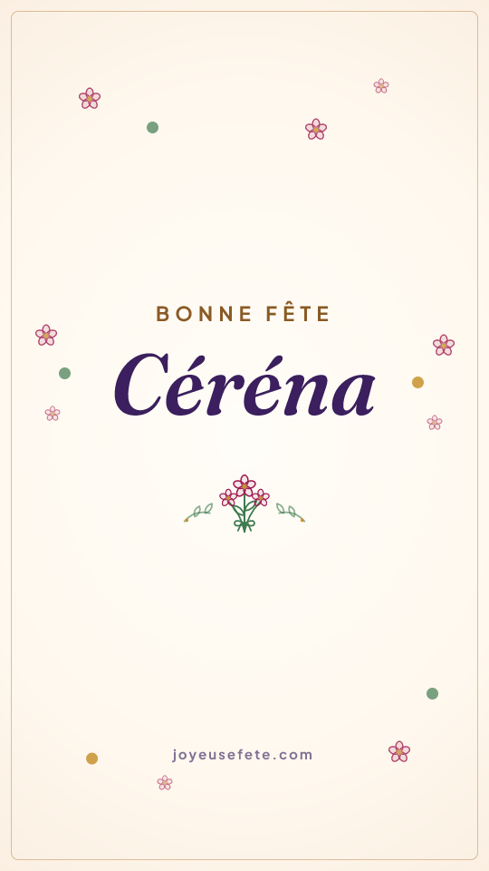Image « Bonne fête Céréna » au format story
