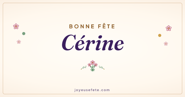 Image « Bonne fête Cérine » au format large