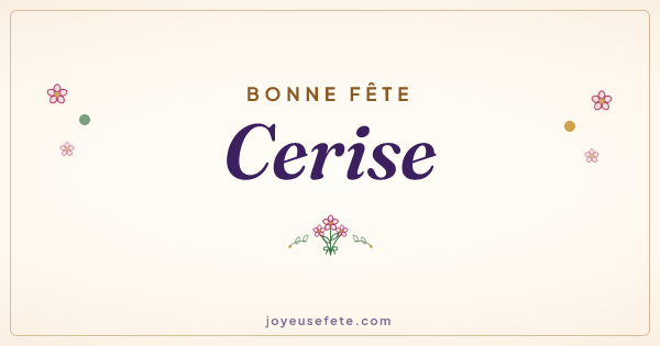 Image « Bonne fête Cerise » au format large