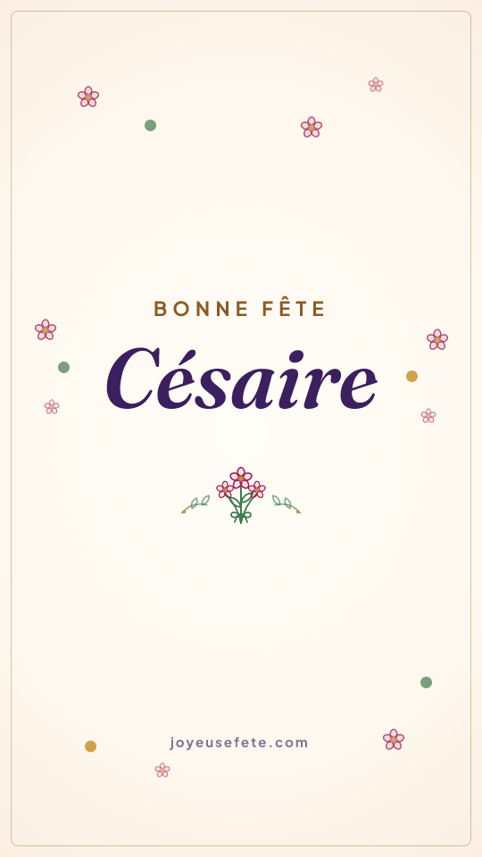 Image « Bonne fête Césaire » au format story