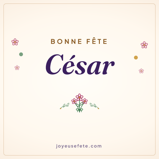 Image carrée « Bonne fête César » pour WhatsApp