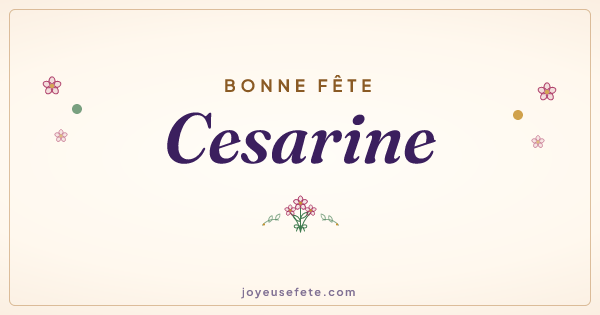 Image « Bonne fête Cesarine » au format large