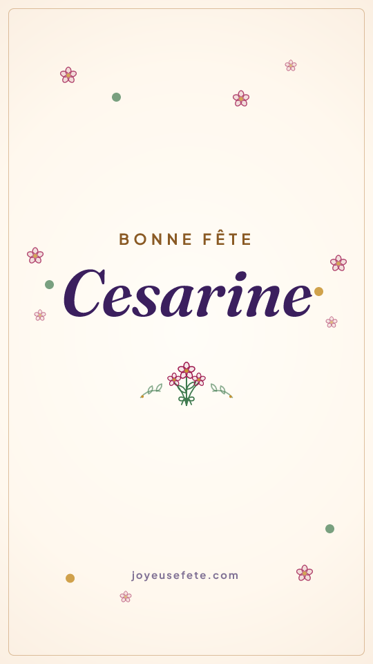 Image « Bonne fête Cesarine » au format story