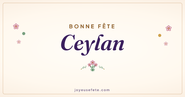 Image « Bonne fête Ceylan » au format large