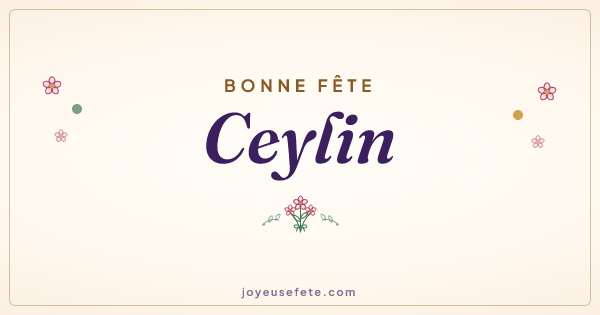 Image « Bonne fête Ceylin » au format large
