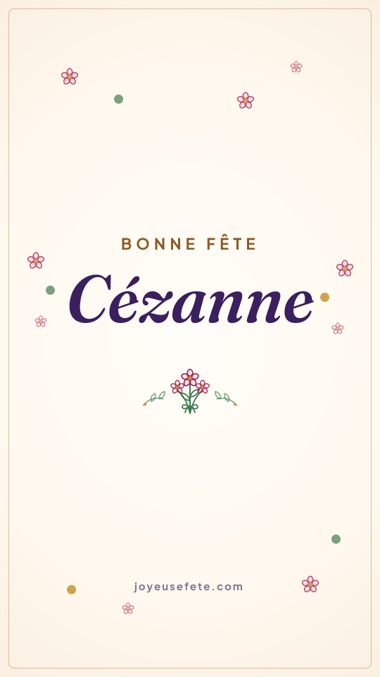 Image « Bonne fête Cézanne » au format story