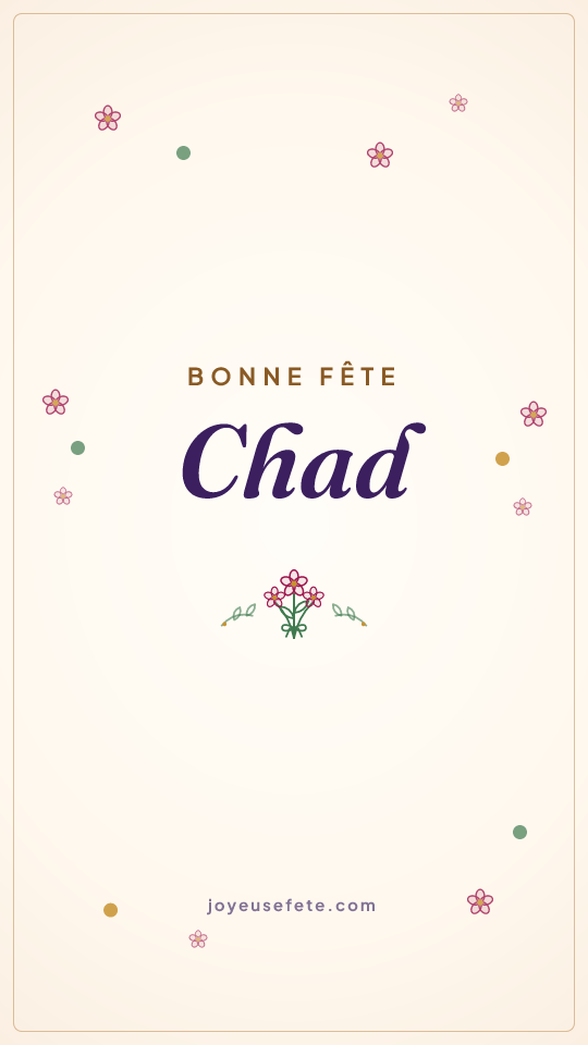 Image « Bonne fête Chad » au format story